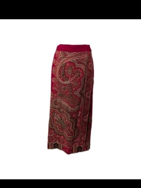 Talbots Wool Maxi Wrap Skirt 6 Classic Print Old Money Quiet Luxury #750